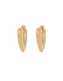 Fashion Golden Copper Love Ear Studs