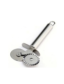 Fashion Silver Double-headed Pizza Roller With Stainless Steel Handle
