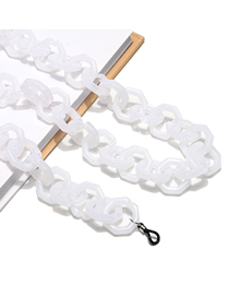 Fashion Two-tone White Anti-slip Anti-lost Glasses Chain With Thick Acrylic Chain