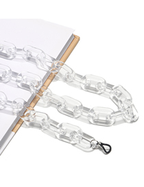 Fashion Transparent White Anti-slip Anti-lost Glasses Chain With Thick Acrylic Chain