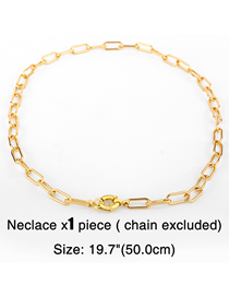 Fashion Necklace Thick Chain Alloy Hollow Necklace