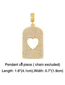 Fashion Peach Heart Pendant Diamond-studded Skull Love Letter Geometric Alloy Pendant Accessory