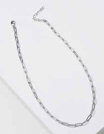 Fashion White K Handmade Geometric Chain Alloy Necklace