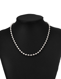 Fashion Silver Alloy Bead Necklace