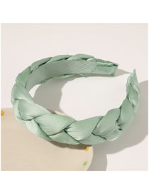 Fashion Twist Mint Green Pleated Fabric Striped Twist Broad-side Headband
