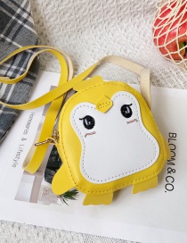 Fashion Yellow Penguin Stitching Childrens Shoulder Messenger Bag