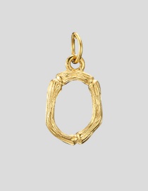 Fashion 14k Gold-o Stainless Steel Gilded Letter Cutout Pendant