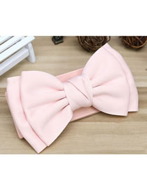 Fashion Pink Wide Elastic Belt With Bow