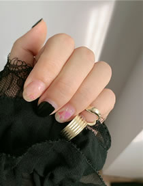 Fashion Golden Alloy Geometric Hollow Nail Cover