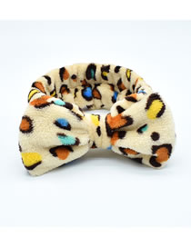 Fashion Color Leopard Coral Velvet Bow Polka Dot Print Striped Elastic Headband