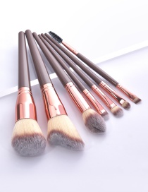 Fashion 7 Sticks Of Betel Gold Wooden Handle Aluminum Tube Makeup Brush Set