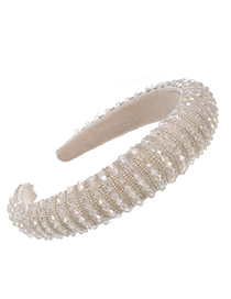 Fashion Transparent Color Sponge Pearl Resin Beads Headband