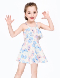 Fashion Butterfly Skirt Childrens Butterfly One-piece Swimsuit
