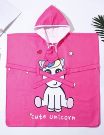 Fashion Unicorn Bathrobe (with Belt) Childrens Hooded Cloak Microfiber Bath Towel