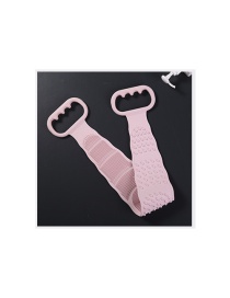Fashion Pink Silicone Washing Double-layer Back And Lengthening Scrubbing Artifact