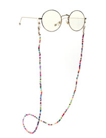 Fashion Color Handmade Chain Mixed Color Rice Bead Glasses Chain