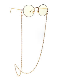 Fashion Golden Handmade Chain Copper Beads All Handmade Glasses Chain