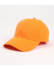 Fashion Orange Light Board Solid Color Curved Brim Sunshade Cap