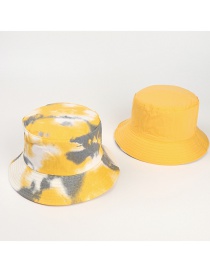 Fashion Yellow And Gray Tie-dye-double-sided Wear Tie-dye Double-sided Fisherman Hat