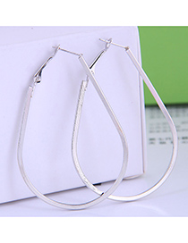 Fashion Silver Color Drop-shaped Alloy Hollow Earrings