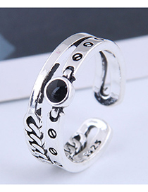 Fashion Silver Color Spliced ??geometric Alloy Open Ring
