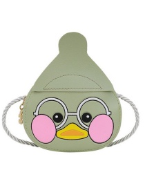 Fashion Green Angry Birds Printed Childrens One-shoulder Messenger Bag