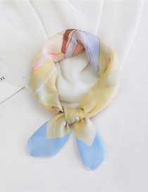 Fashion Cotton Clothing Model Thin Cotton And Linen Print Small Square Scarf