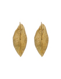 Fashion Golden Alloy Leaf Brooch