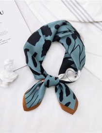 Fashion Forest Green Silk Polka Dot Print Animal Butterfly Small Square Scarf