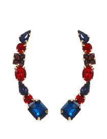 Fashion Color Alloy Diamond Geometric Diamond Earrings