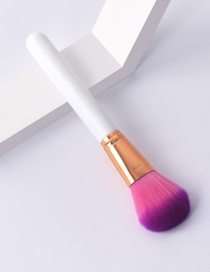 Fashion Single-platinum-pressure Tube-loose Powder Color Makeup Brush With Wooden Handle And Aluminum Tube Nylon Hair