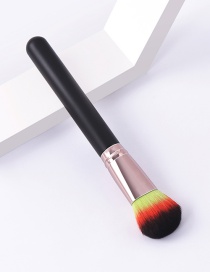 Fashion Single-black Coffee-pressure Tube-round Head Color Makeup Brush With Wooden Handle And Aluminum Tube Nylon Hair