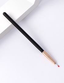 Fashion Single-blue Red-eyeliner Color Makeup Brush With Wooden Handle And Aluminum Tube Nylon Hair