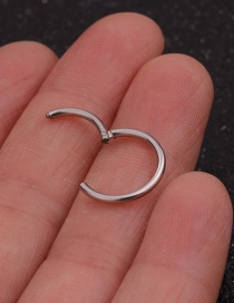 Fashion Steel Color Stainless Steel Open Ring Round Nose Ring (1 Price)