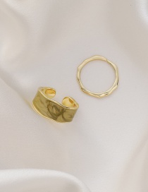 Fashion Green Oil Dripping Geometric Alloy Ring Set
