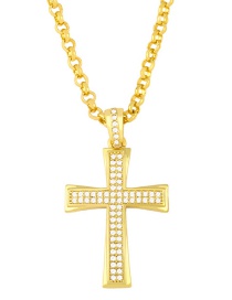 Fashion White Cross Micro-set Zircon Necklace