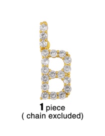 Fashion B (without Chain) Letters Diamonds And Gold-plated Pendant Accessory Necklace