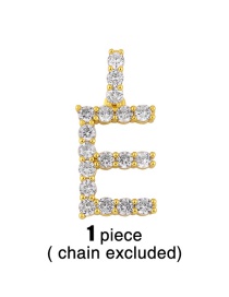 Fashion E (without Chain) Letters Diamonds And Gold-plated Pendant Accessory Necklace