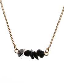 Fashion Transparent Stone Stone Hanging Type Gold-plated Necklace