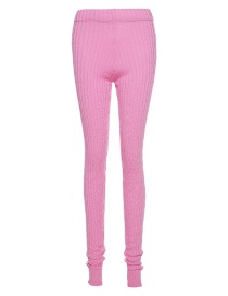 Fashion Pink Mid-waist Trousers Wrapped Hips Slim Fit Pants