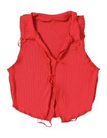 Fashion Red Slim Short Sleeveless Vest