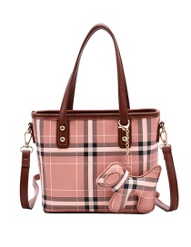 Fashion Brown Check Color Large Capacity Crossbody Shoulder Bag