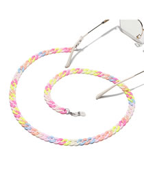Fashion Color Resin Chain Contrast Glasses Chain
