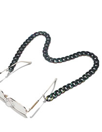 Fashion Black Color Acrylic Thick Chain Hollow Glasses Chain