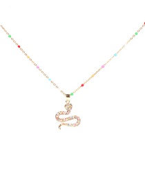 Fashion Necklace Crystal Diamond Cobra Pendant Necklace Earrings Ring
