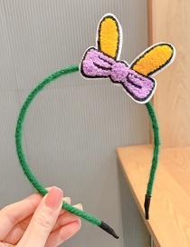Fashion Bow Tie Headband [green] Wool Knitted Rabbit Ears Bow Anti-skid Childrens Headband