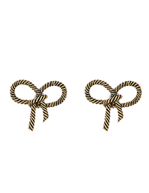 Fashion Bronze Alloy Bow Earrings