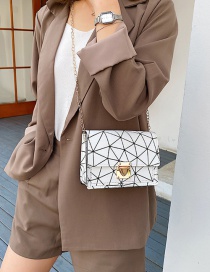 Fashion White Bullet Lock Chain Shoulder Messenger Bag