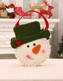 Fashion Snowman Santa Claus Non Woven Christmas Apple Gift Bag