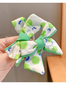 Fashion 1 Pair Of Green Bows Flower Bow Contrast Color Children S Hair Rope